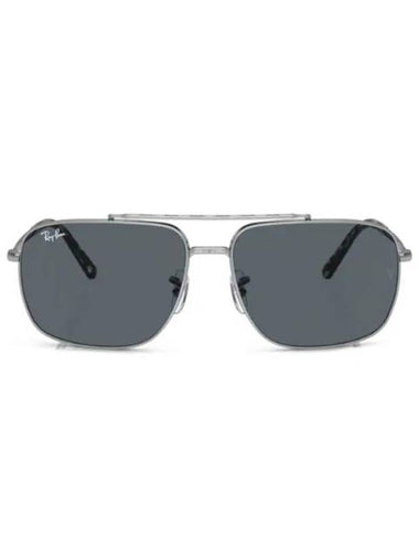 Eyewear Tinted Lens Double Bridge Square Sunglasses Blue - RAY-BAN - BALAAN 1