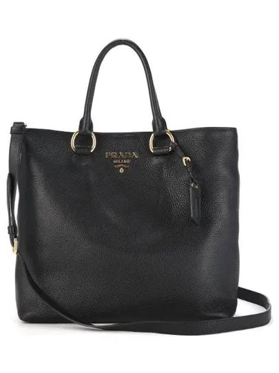 Vitello Phoenix Tote Bag Black - PRADA - BALAAN 2