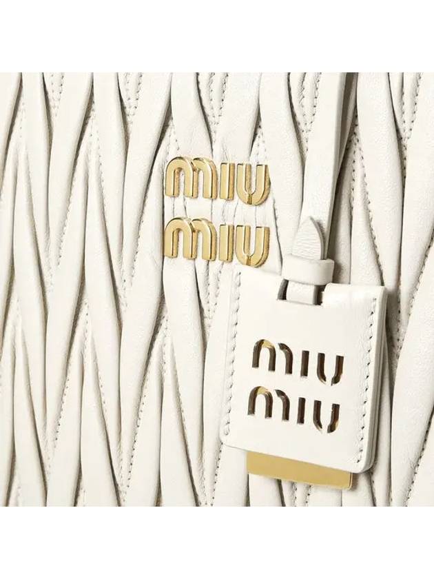 Materasse nappa leather tote bag 24 white 5BG263 N88 F0009 - MIU MIU - BALAAN 6