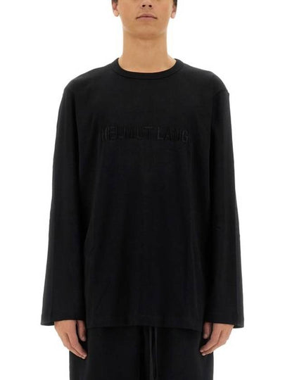 Embroidery Logo Long-Sleeved T-Shirt Black - HELMUT LANG - BALAAN 2