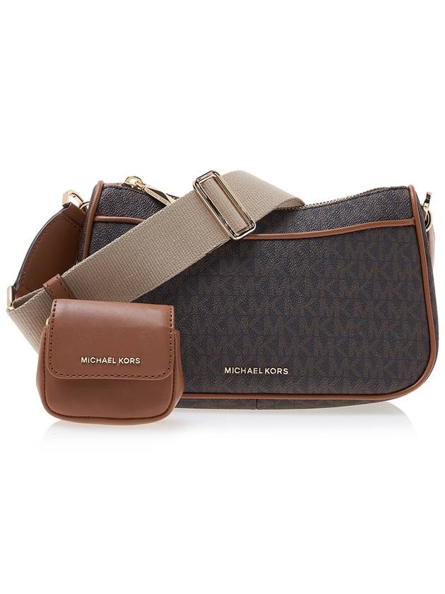 Jet Set Medium Signature Logo Cross Bag Brown - MICHAEL KORS - BALAAN 2