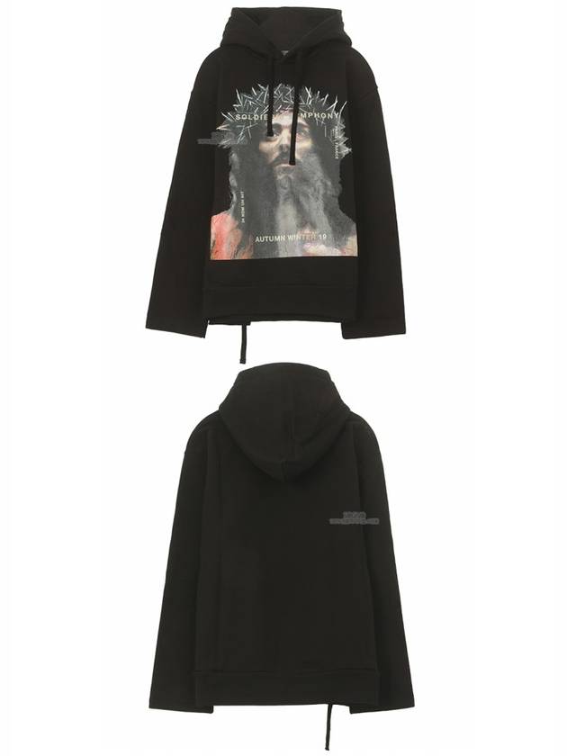 Jesus print hoodie black - IH NOM UH NIT - BALAAN 6