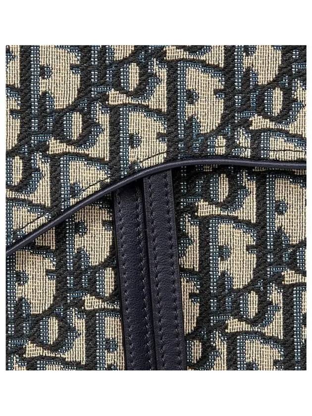 Saddle Pouch Blue  Oblique Jacquard - DIOR - BALAAN 6