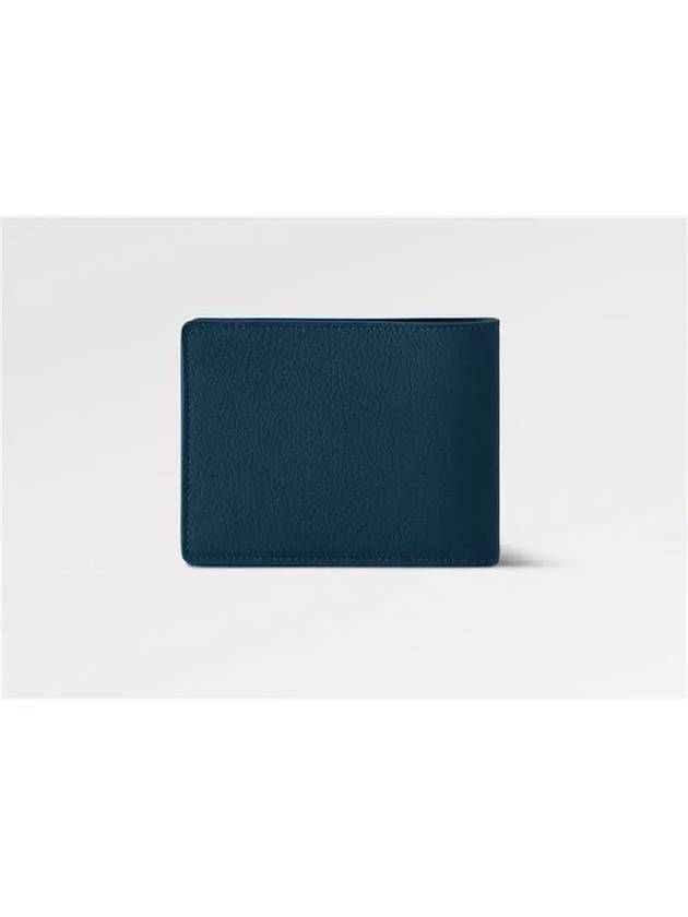 Logo Multiple Calfskin Half Wallet Blue - LOUIS VUITTON - BALAAN 3