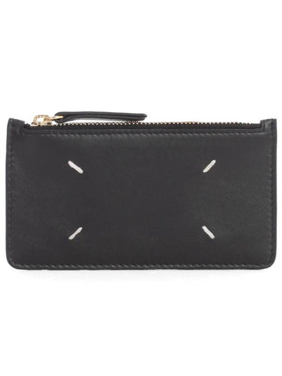 Signature Stitch Zipper Card Wallet Black - MAISON MARGIELA - BALAAN 2