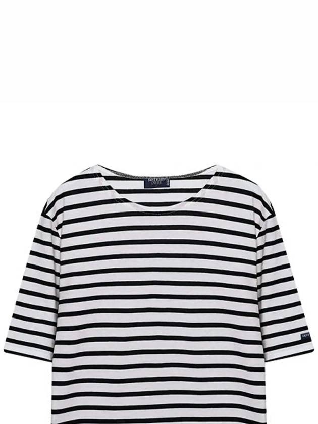 Levant Modern Striped Short Sleeve T-Shirt Black - SAINT JAMES - BALAAN 3