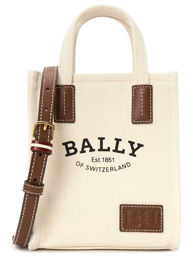 Crystallia Fabric Tote Bag Natural - BALLY - BALAAN 2