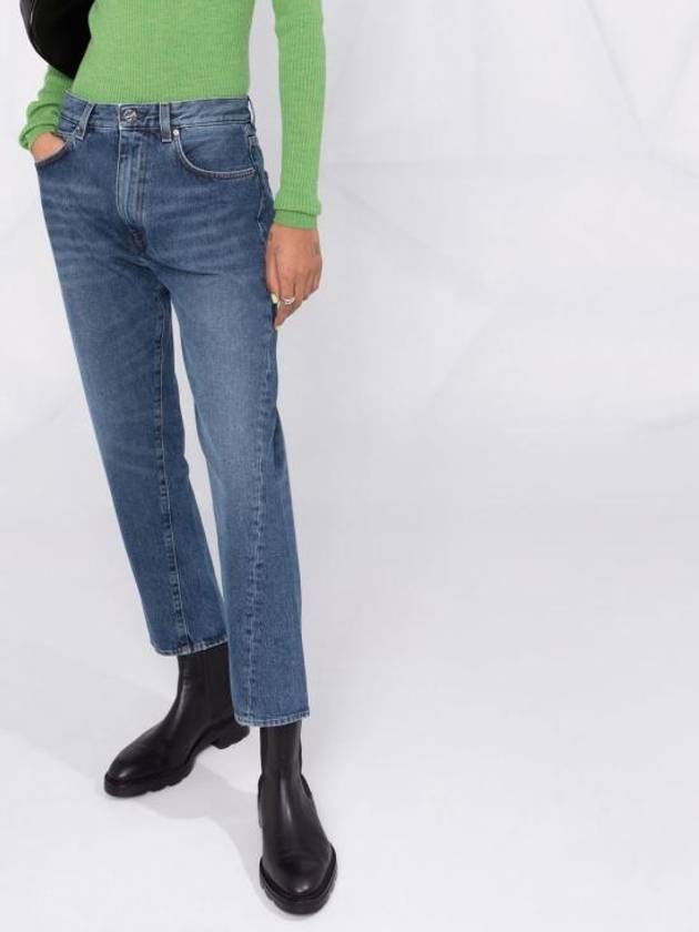 Women's Twisted Seam Straight Jeans Blue - TOTEME - BALAAN 7