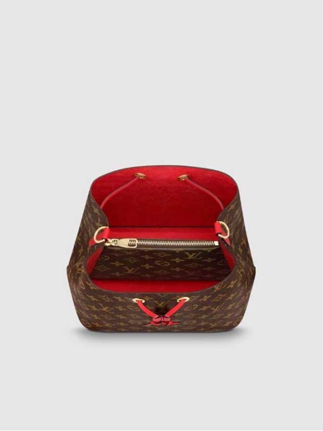 Monogram Neonoe Bucket Bag Brown Red - LOUIS VUITTON - BALAAN 3