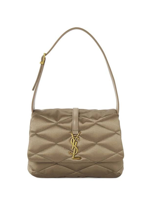 Le 57 Flap YSL Matelasse Satin Leather Shoulder Bag Beige - SAINT LAURENT - BALAAN 1