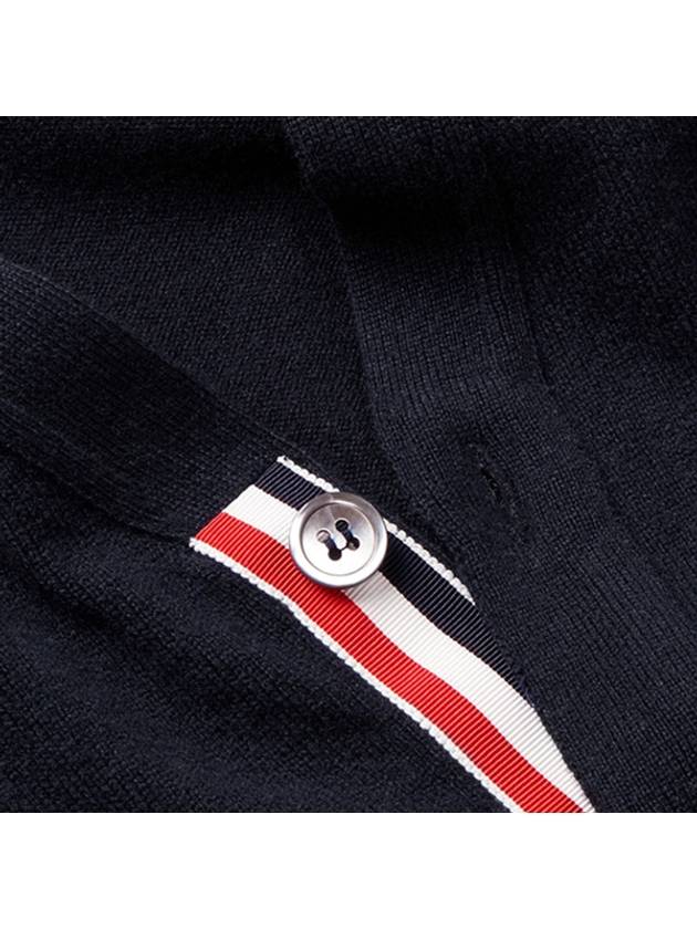 Men's Diagonal Classic Cashmere Cardigan Navy - THOM BROWNE - BALAAN 5