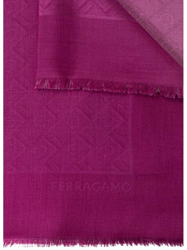 FERRAGAMO Scarf With Monogram, Women's, Pink - SALVATORE FERRAGAMO - BALAAN 4