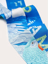 Parrot Print Slik Scarf Blue - SALVATORE FERRAGAMO - BALAAN 3