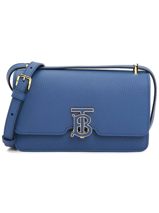 TB Grainy Leather Mini Cross Bag Blue - BURBERRY - BALAAN 2