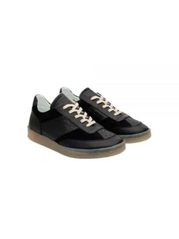 Leather Low Top Sneakers Black - MAISON MARGIELA - BALAAN 2