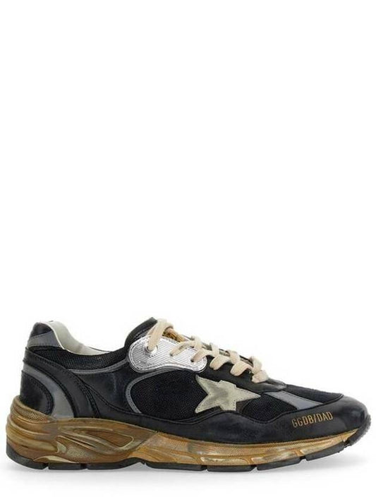 Dad-Star Mesh Nappa Leather Low Top Sneakers Black Ice Grey - GOLDEN GOOSE - BALAAN 2