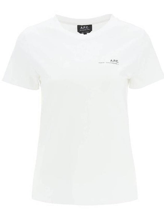 Item Logo Crew Neck Short Sleeve T-Shirt White - A.P.C. - BALAAN.
