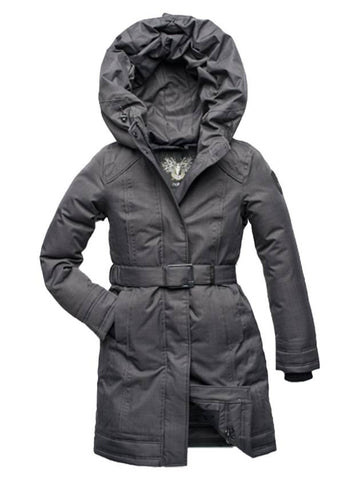 Women's Astrid ASTRID Parka Steel Gray - NOBIS - BALAAN.