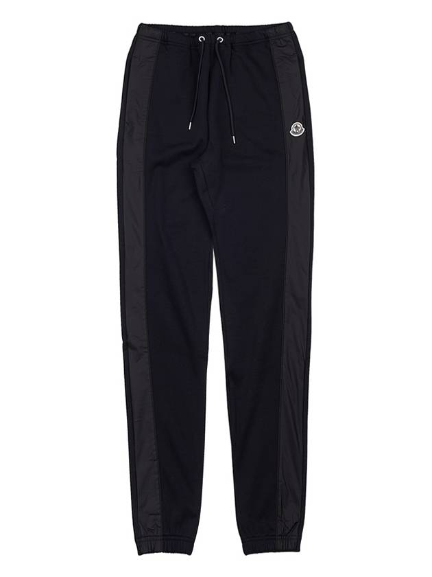 Drawstring Fleece Track Pants Black - MONCLER - BALAAN 10