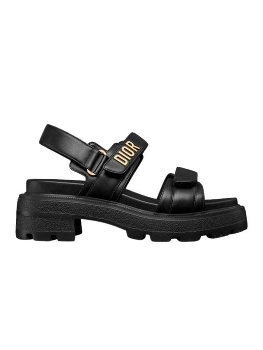 Dioract Platform Lambskin Sandals Black - DIOR - BALAAN 1