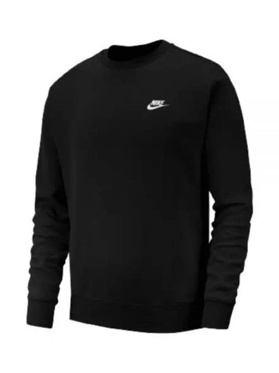 Sportswear Men's Club Fleece Crew Sweatshirt Black - NIKE - BALAAN 2