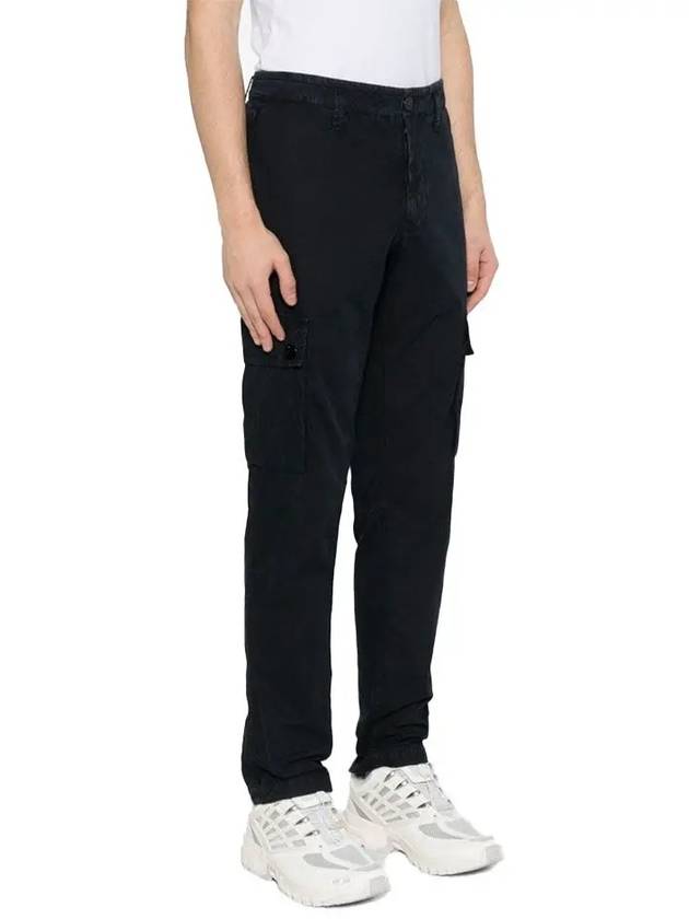 Wappen Patch Old Treatment Slim Fit Cargo Straight Pants Navy - STONE ISLAND - BALAAN 2