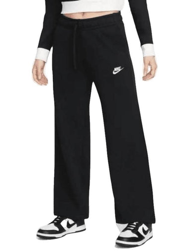 Sportswear Club Wide Leg Track Pants Black - NIKE - BALAAN 1