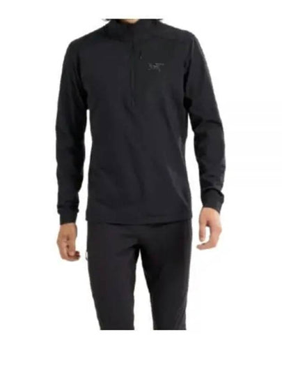 Rho LT Zip Neck Long Sleeve T-Shirt Black - ARC'TERYX - BALAAN 2