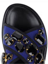 Blue Techno Jewel Detail Cross Women's Sandals Slippers - MARNI - BALAAN 3