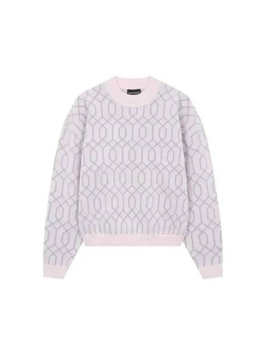 Women s Flock Line Drop Shoulder Knit Light Pink 270093 - EMPORIO ARMANI - BALAAN 1