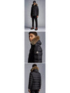 Cluny Long Down Jacket Black - MONCLER - BALAAN 3