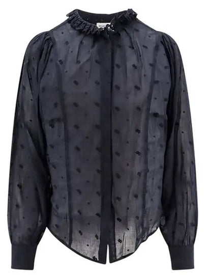 Terzali Cotton Shirt Black - ISABEL MARANT ETOILE - BALAAN 2