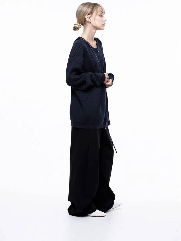 Four Woman Women s M243PT04BKW Side Tuck Wide Cotton Slacks Black - CHANCE'S NOI - BALAAN 2