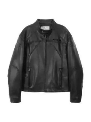 FAUX LEATHER BIKER QUILTING JACKET IN BLACK - MATIN KIM - BALAAN 1