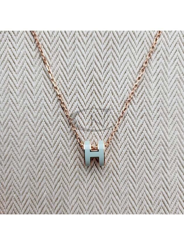 Mini Pop H Pendant Necklace Rose Gold - HERMES - BALAAN 6