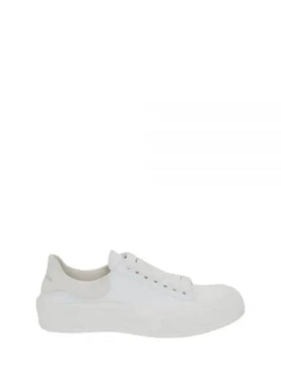 Deck Lace-up Plimsoll Low-top Sneakers White - ALEXANDER MCQUEEN - BALAAN 2