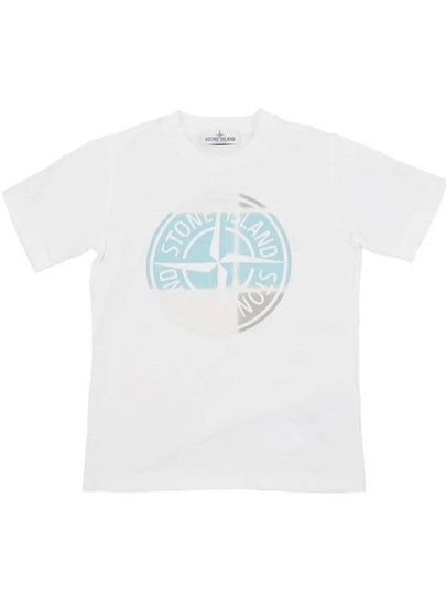 Big logo printing white kids short sleeve 741621052 V0001 - STONE ISLAND - BALAAN 2