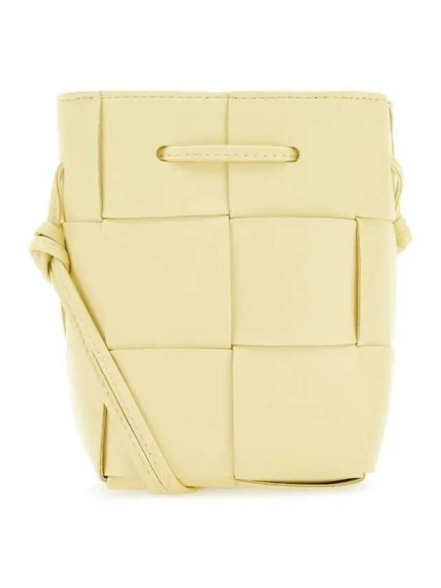 Intrecciato Cassette Small Bucket Bag Yellow - BOTTEGA VENETA - BALAAN 3