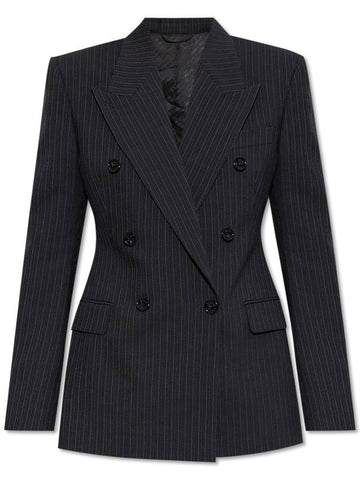 Acne Studios Double-breasted Blazer, Women's, Black - ACNE STUDIOS - BALAAN 1