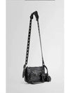 Zipper Stud Arena Lambskin Shoulder Bag Black - BALENCIAGA - BALAAN 7