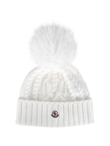 Pom Wool Cashmere Beanie 3B00029 M4506 002 - MONCLER - BALAAN 1