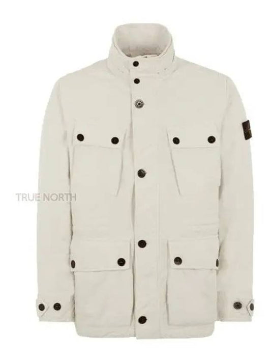 Men's Logo Patch Jacket Beige - STONE ISLAND - BALAAN 2