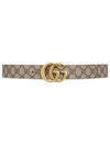 GG Marmont Reversible Leather Belt Beige Black - GUCCI - BALAAN 2