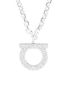 Gancini Crystal Necklace Silver - SALVATORE FERRAGAMO - BALAAN 5