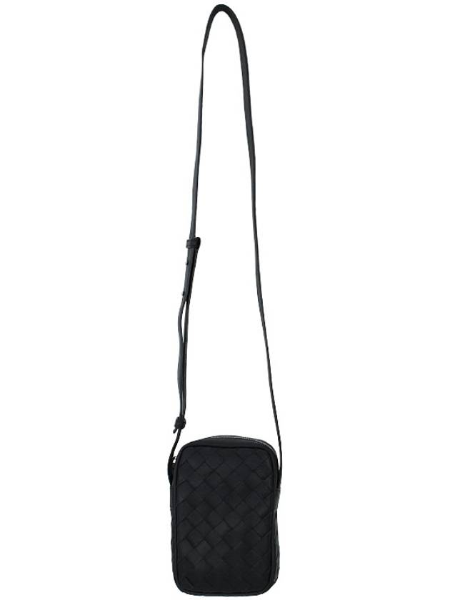 Intrecciato Rectangle Mini Cross Bag Black - BOTTEGA VENETA - BALAAN 4