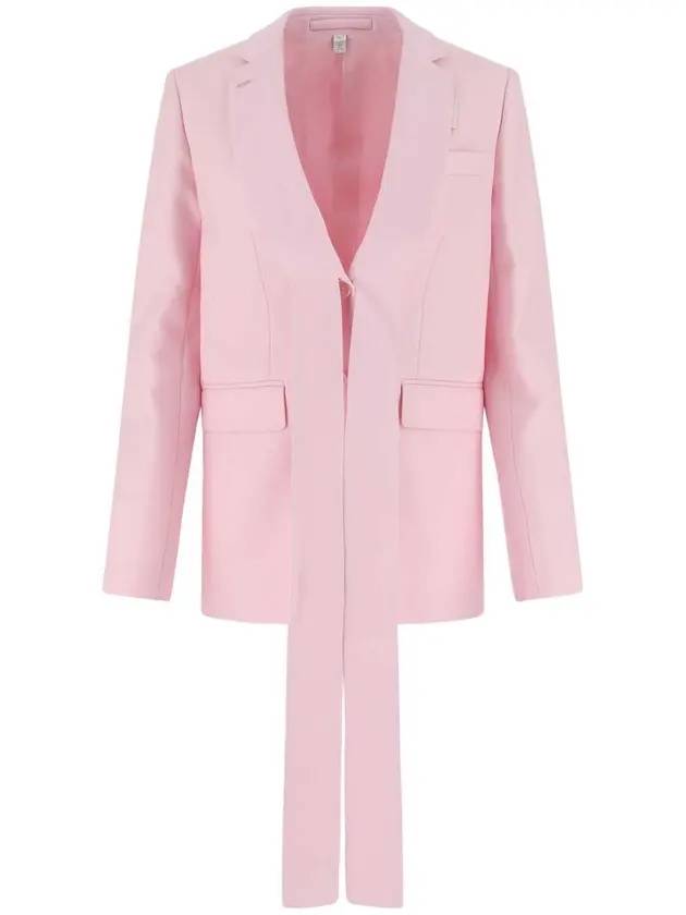 drop lapel wool single jacket pink - BURBERRY - BALAAN 1