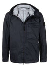 Waffen Patch Membrana Hooded Jacket Avio Blue - STONE ISLAND - BALAAN 4