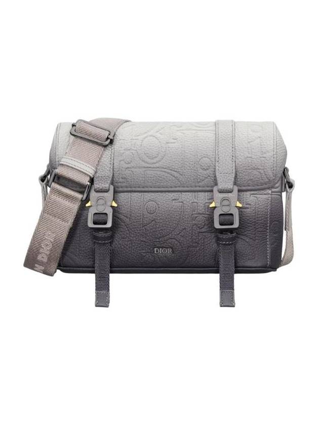 Hit The Road Flap Grained Calfskin Messenger Bag Grey Black - DIOR - BALAAN 1