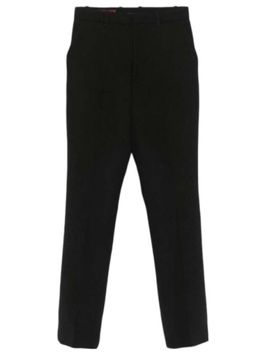 Light wool crepe straight pants black - GUCCI - BALAAN 1