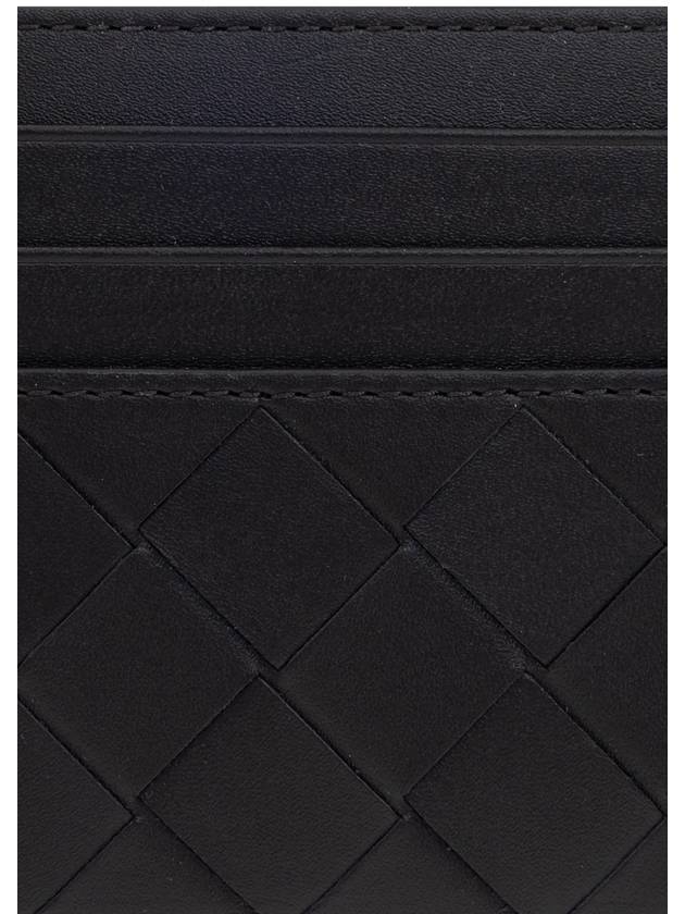 Bottega Veneta Leather Card Case, Men's, Black - BOTTEGA VENETA - BALAAN 4